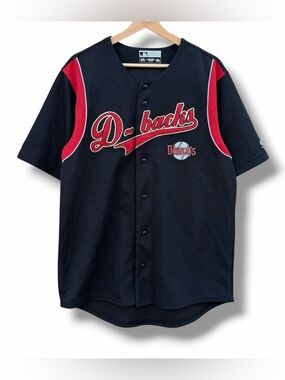 Vintage MLB Arizona Diamondbacks True Fan Script Jersey Black Size Medium